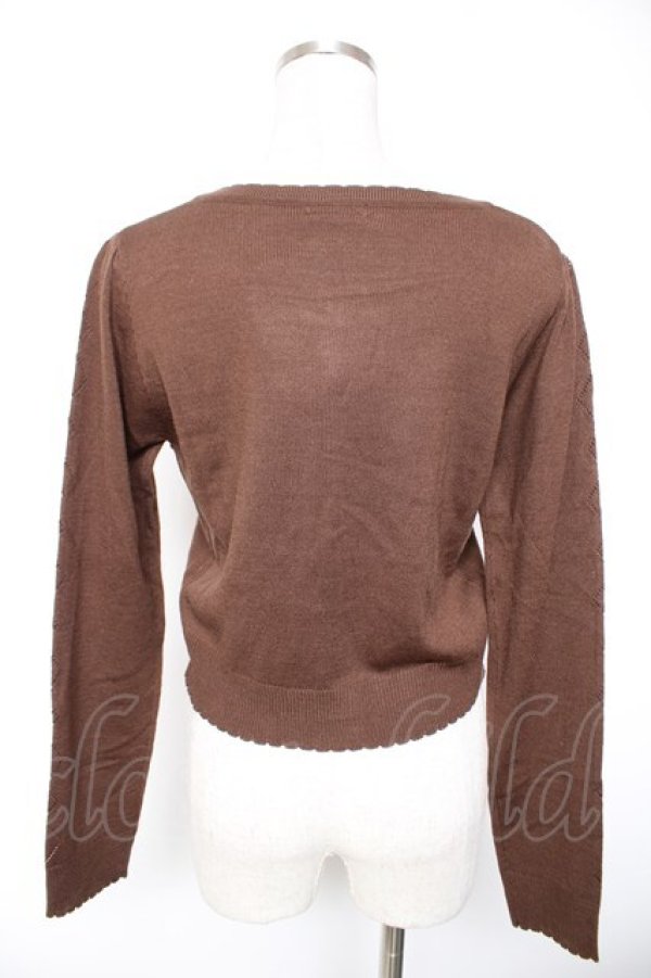 画像2: axes femme POETIQUE / 不思議の国のアリス/カーディガン  ブラウン Y-26-01-01-069-AX-TO-SZ-ZY (2)