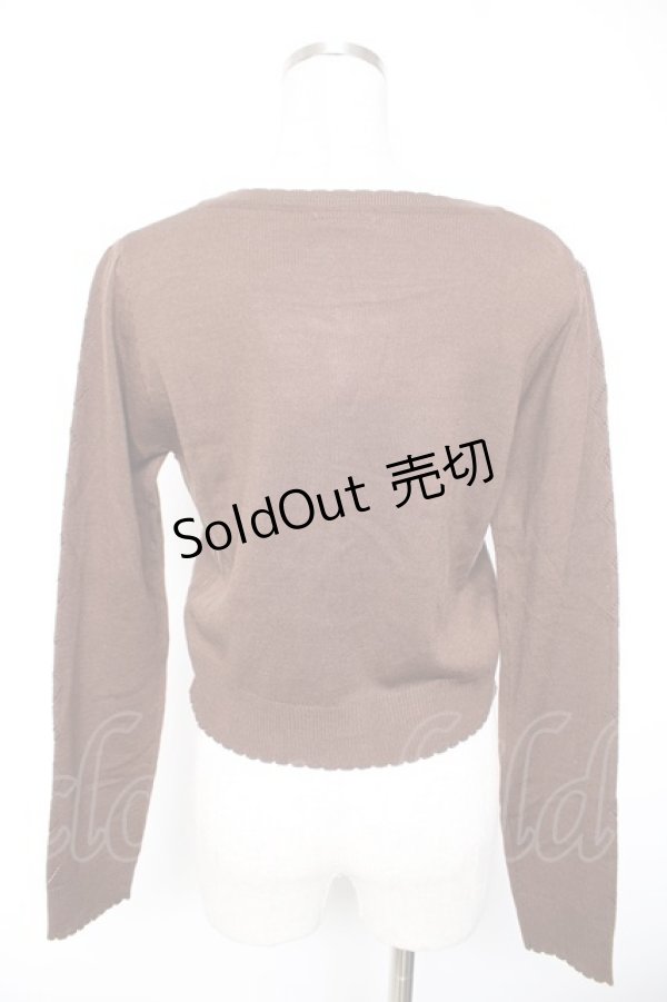 画像2: axes femme POETIQUE / 不思議の国のアリス/カーディガン  ブラウン Y-26-01-01-069-AX-TO-SZ-ZI (2)