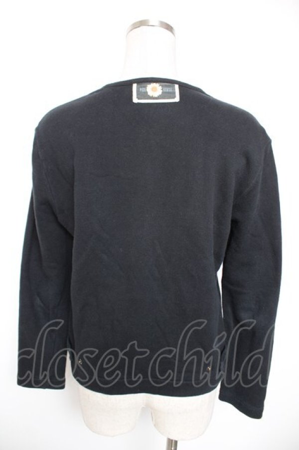 画像2: PINK HOUSE / ひな菊カーディガン  黒 Y-26-01-01-071-LO-TO-SZ-ZY (2)