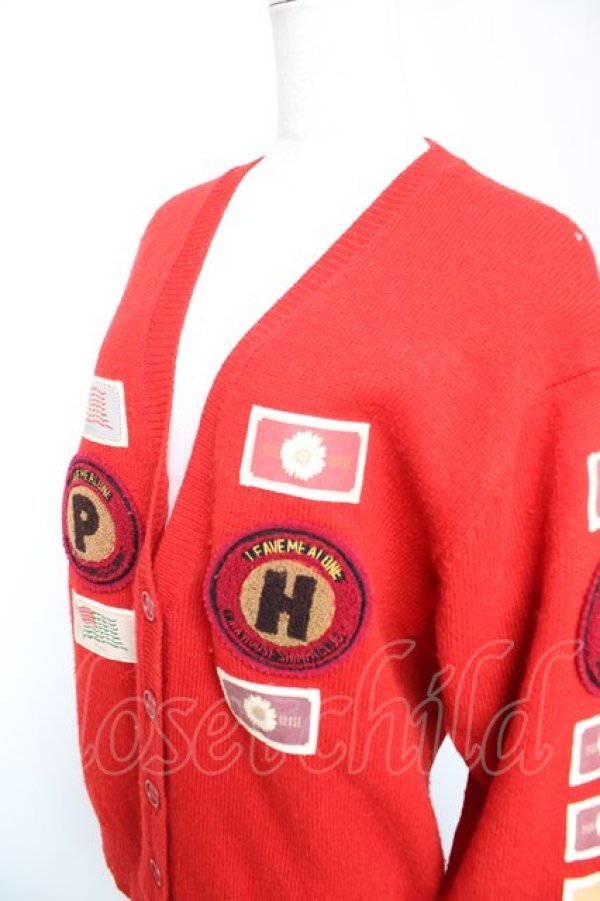 画像3: PINK HOUSE / ロゴワッペンカーディガン  赤 Y-26-01-01-072-LO-TO-SZ-ZY (3)