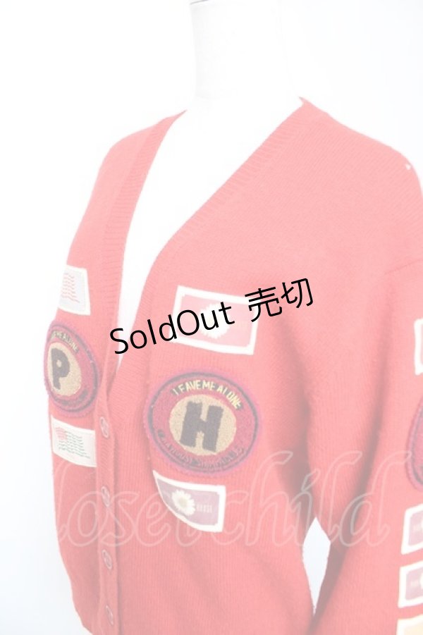 画像3: PINK HOUSE / ロゴワッペンカーディガン  赤 Y-26-01-01-072-LO-TO-SZ-ZY (3)