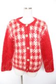 画像1: PINK HOUSE / チェック柄フェザーカーディガン  赤 Y-26-01-01-073-LO-TO-SZ-ZY (1)