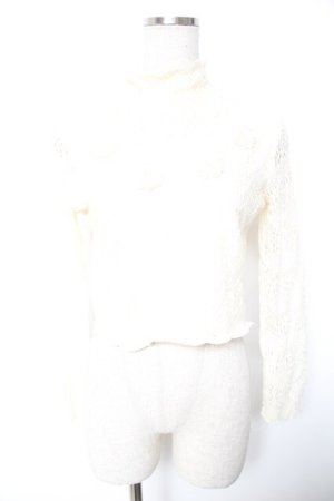 画像: Swankiss / パールモチーフ付き総レーストップス F 生成り Y-26-01-01-075-CA-TO-SZ-ZY