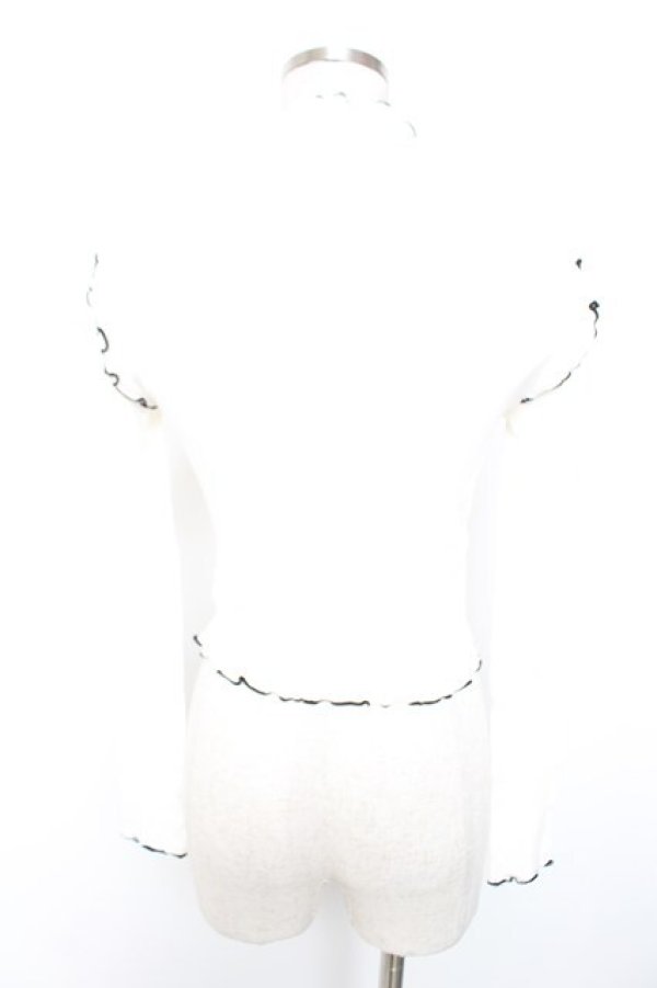 画像2: Swankiss / リボン付リブニットソー F 白 Y-26-01-01-080-CA-TO-SZ-ZY (2)