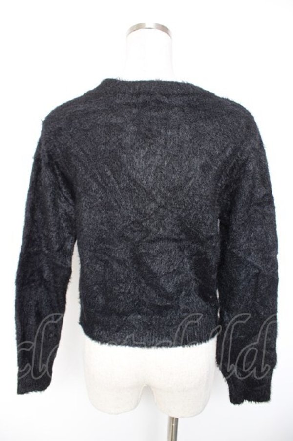 画像2: m petit by misako / リボンニットカーディガン  黒 Y-26-01-01-082-LO-TO-SZ-ZY (2)