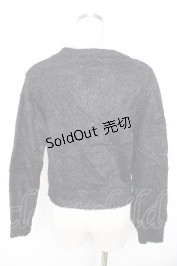 画像2: m petit by misako / リボンニットカーディガン  黒 Y-26-01-01-082-LO-TO-SZ-ZS (2)