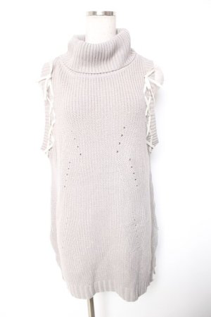 画像: axes femme / 肩レースアップロングプルオーバー M グレー Y-26-01-01-089-AX-TO-SZ-ZY