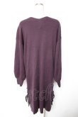 画像2: axes femme / Vネックロングニットワンピ M パープル Y-26-01-01-090-AX-OP-SZ-ZY (2)