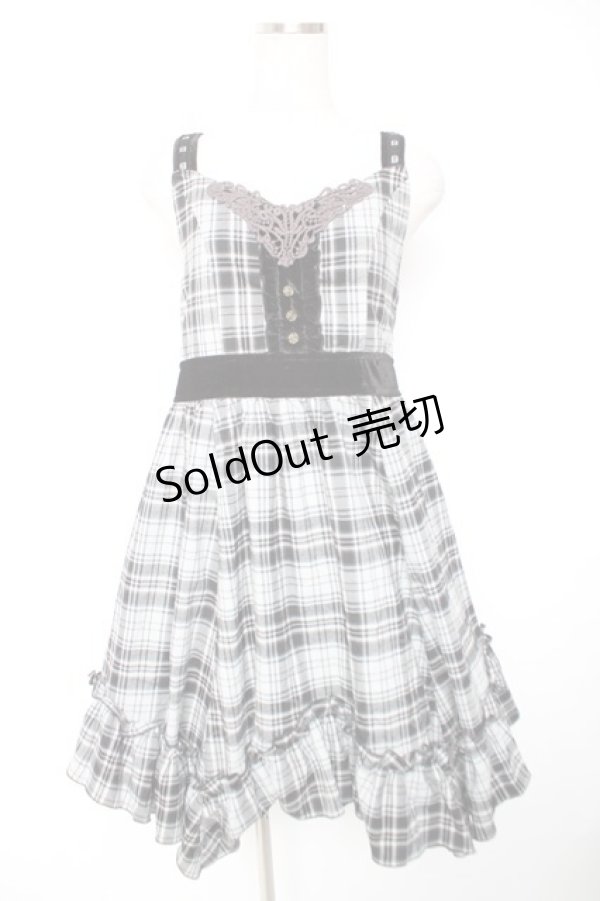 画像1: axes femme / チェック柄ワンピース M グレー Y-26-01-01-094-AX-OP-SZ-ZY (1)