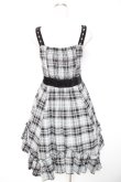 画像2: axes femme / チェック柄ワンピース M グレー Y-26-01-01-094-AX-OP-SZ-ZY (2)