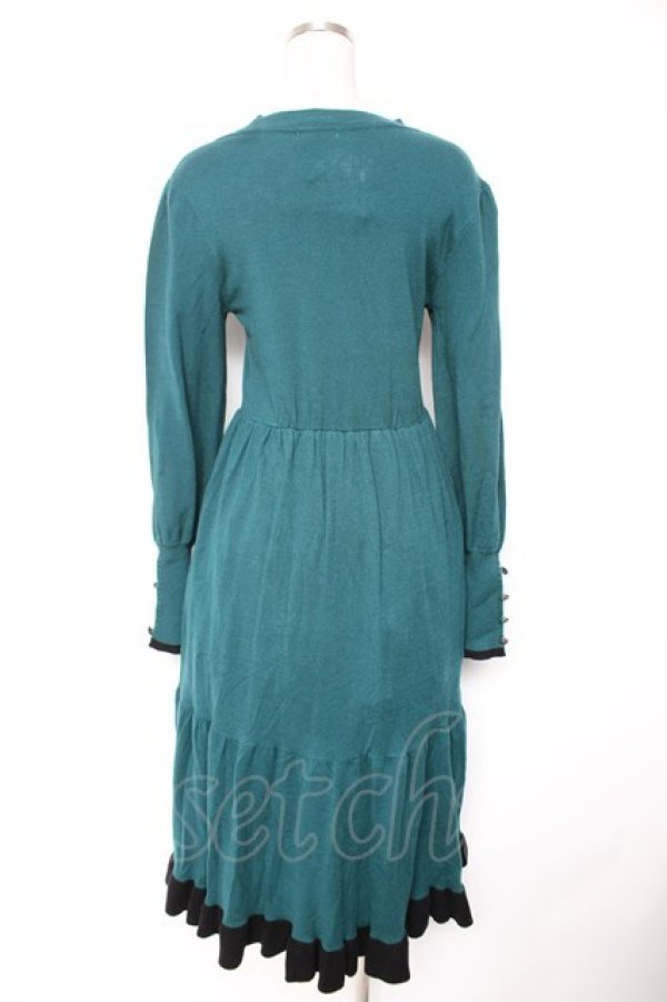 画像2: axes femme / チョーカー風ニットワンピース F グリーン Y-26-01-01-103-AX-OP-SZ-ZY (2)