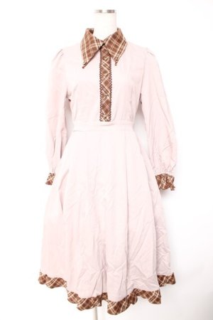 画像: axes femme / デリスショコラシャツワンピース  ベージュ Y-26-01-01-104-AX-OP-SZ-ZY