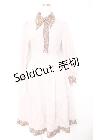 画像: axes femme / デリスショコラシャツワンピース  ベージュ Y-26-01-01-104-AX-OP-SZ-ZS