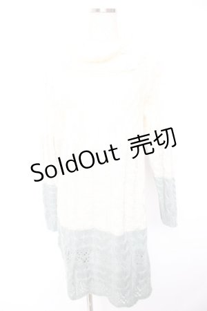 画像: axes femme / グラデーションニットワンピース  グリーン Y-26-01-01-105-AX-OP-SZ-ZS