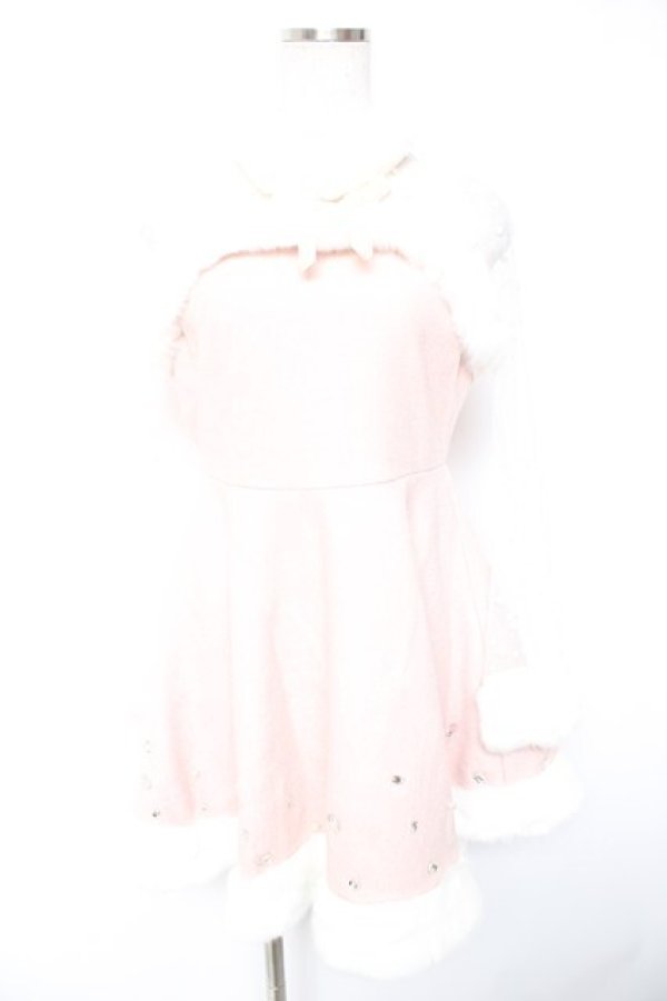 画像1: Swankiss / メルトンファーワンピース F ピンク Y-26-01-01-111-CA-OP-SZ-ZY (1)