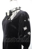 画像3: Swankiss / TS velour bijou puff O/P F ブラック Y-26-01-01-116-CA-OP-SZ-ZY (3)
