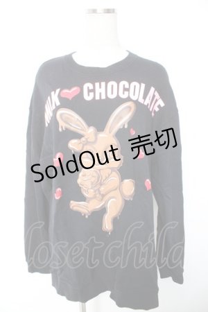画像: MILK / チョコレートバニースウェット  黒 Y-26-01-01-119-ML-TO-SZ-ZY