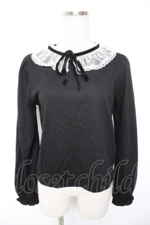 画像: Honey Cinnamon / レースカラートップス F 黒 Y-26-01-01-120-LO-TO-SZ-ZY