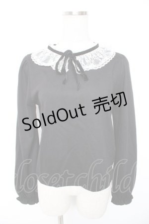 画像: Honey Cinnamon / レースカラートップス F 黒 Y-26-01-01-120-LO-TO-SZ-ZI