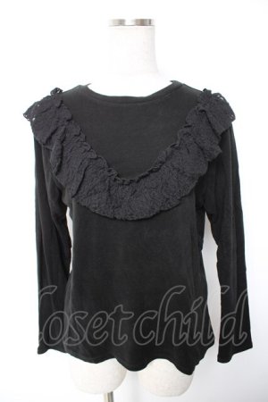 画像: MILK / レースハイネックトップス  黒 Y-26-01-01-121-ML-TO-SZ-ZY
