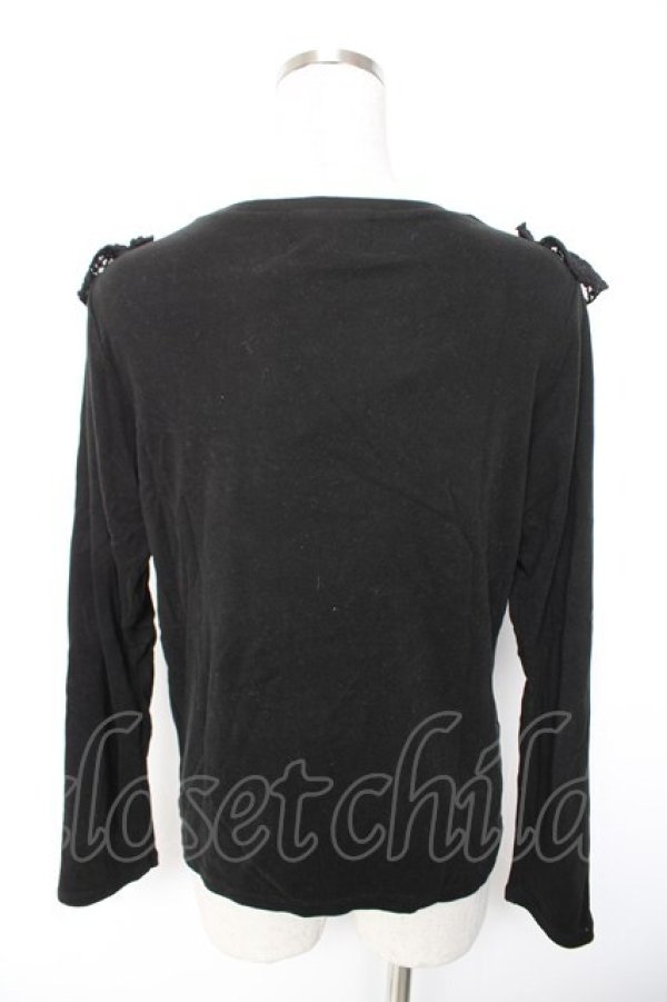 画像2: MILK / レースハイネックトップス  黒 Y-26-01-01-121-ML-TO-SZ-ZY (2)