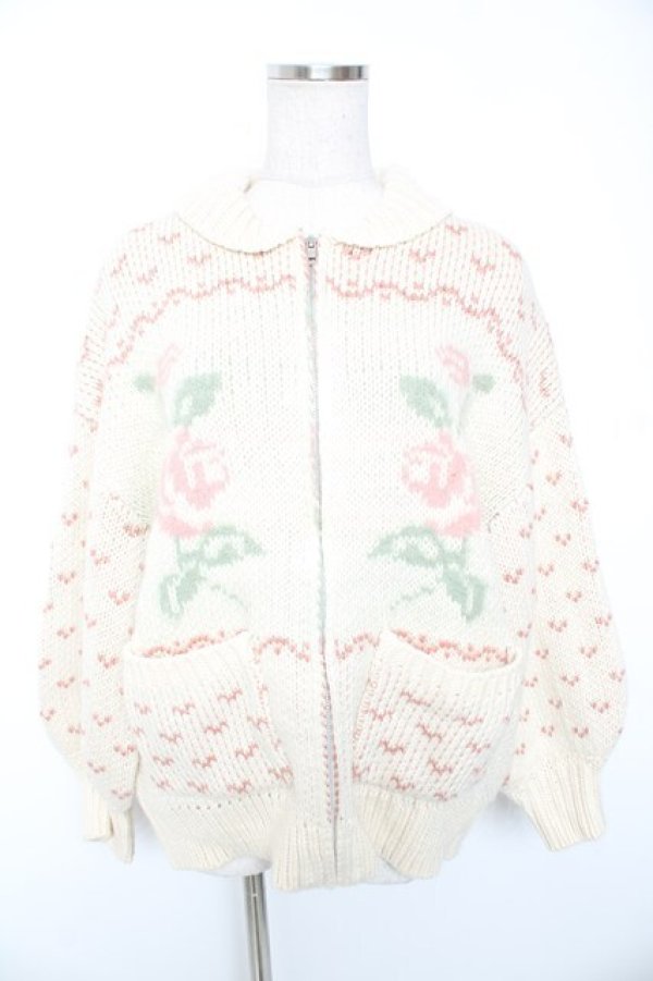 画像1: merry jenny / ローズカウチンニット  生成 Y-26-01-01-125-LO-TO-SZ-ZY (1)