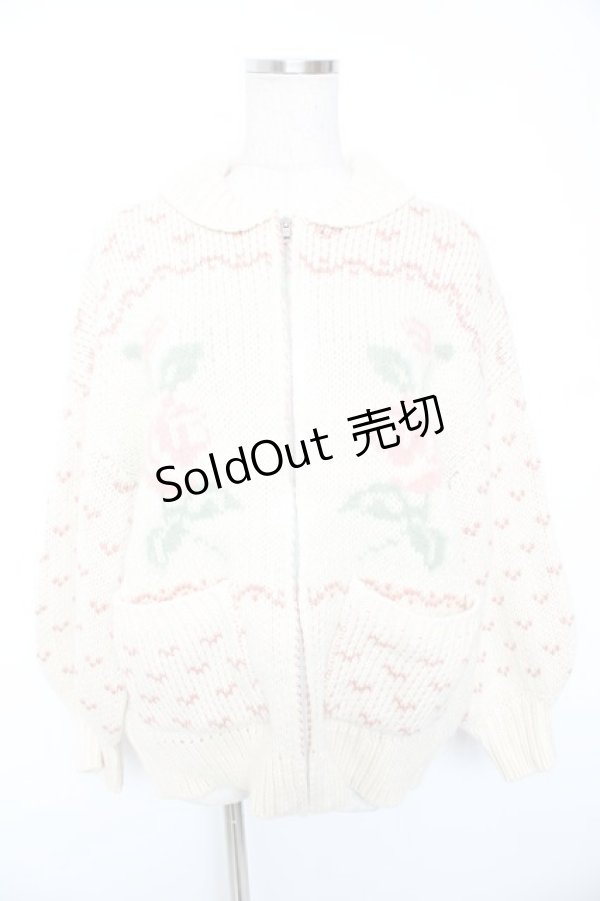 画像1: merry jenny / ローズカウチンニット  生成 Y-26-01-01-125-LO-TO-SZ-ZY (1)