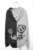 画像2: NieR Clothing / 防寒裏起毛TWO-TONE ZIP PARKA【FACE LOGO】 F グレー×黒 Y-26-01-01-127-PU-JA-SZ-ZY (2)