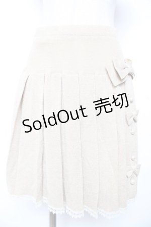 画像: MILK / ラメニットプリーツスカート  ゴールド Y-26-01-01-133-ML-SK-SZ-ZY