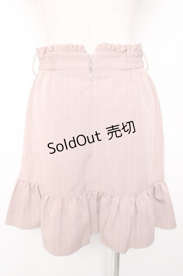 画像2: Secret Honey / フロントフリルピンストライプスカート 2 ピンク Y-26-01-01-135-CA-SK-SZ-ZY (2)