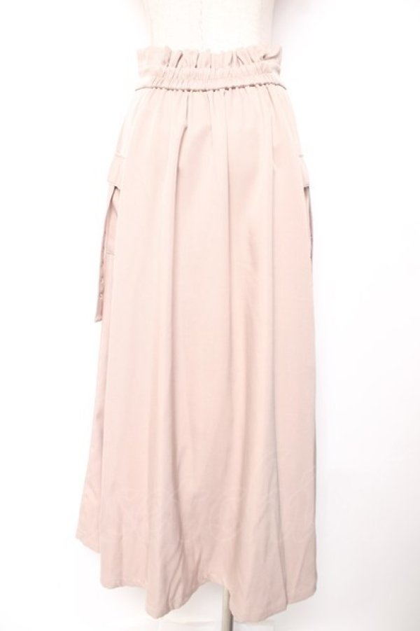 画像2: axes femme / ポケット付フロントジップスカート F ベージュ Y-26-01-01-137-AX-SK-SZ-ZY (2)