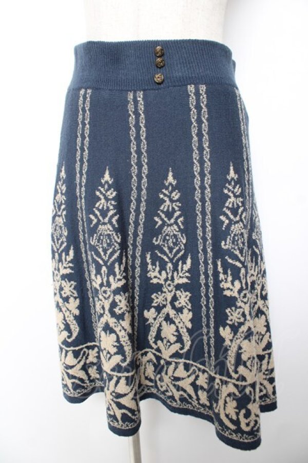 画像1: axes femme / ニットスカート  紺 Y-26-01-01-142-AX-SK-AS-ZY (1)