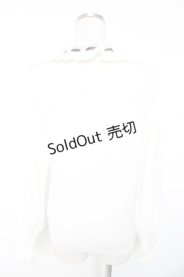 画像2: axes femme / ヨークフリルニット  白 Y-26-01-01-024-AX-TO-SZ-ZY (2)