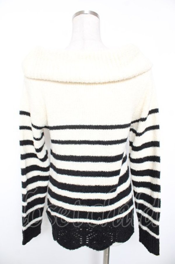 画像2: axes femme / ボーダーニット M 生成り Y-26-01-01-026-AX-TO-SZ-ZY (2)