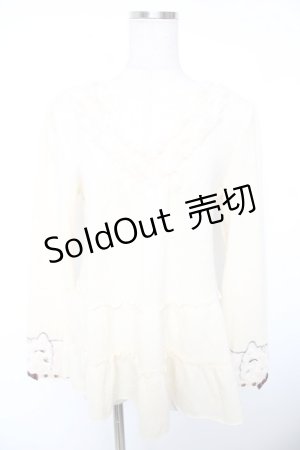 画像: axes femme / 袖ねこファーニット M 生成り Y-26-01-01-028-AX-TO-SZ-ZY