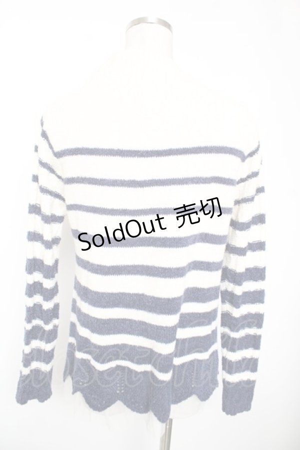 画像2: axes femme / パネルボーダータートツプルオーバー  生成り Y-26-01-01-029-AX-TO-SZ-ZI (2)