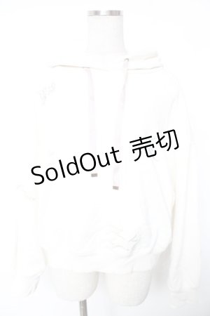 画像: axes femme / ランダムパリ刺繍フーディー F 生成り Y-26-01-01-031-AX-TO-SZ-ZI