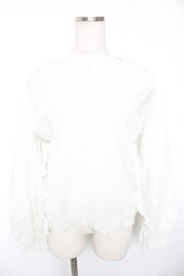 画像1: axes femme / シルバーラメシアーニット F 白 Y-26-01-01-032-AX-TO-SZ-ZY (1)