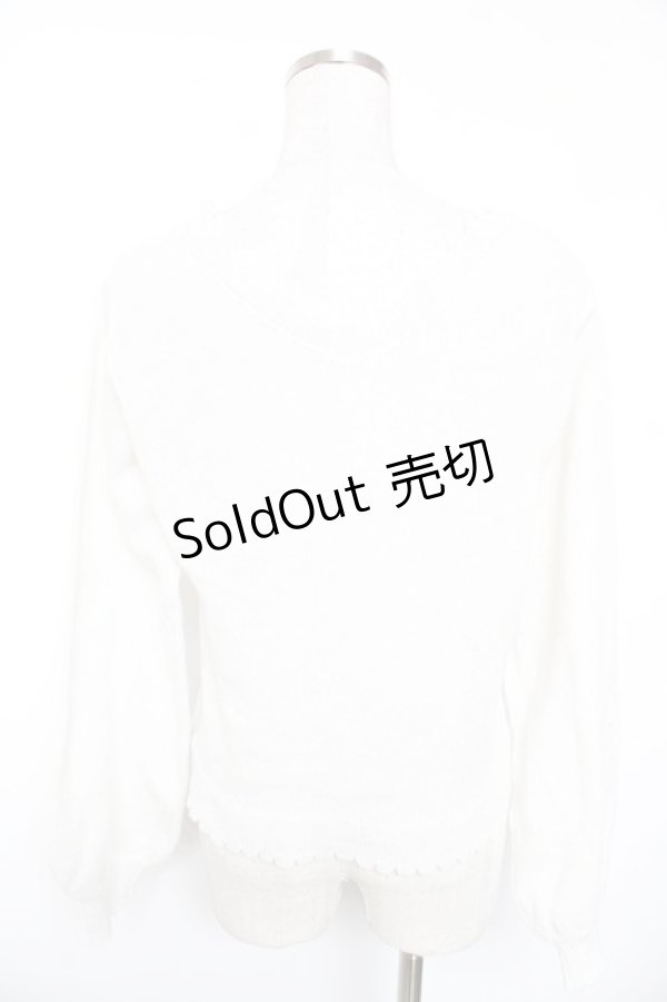 画像2: axes femme / シルバーラメシアーニット F 白 Y-26-01-01-032-AX-TO-SZ-ZY (2)