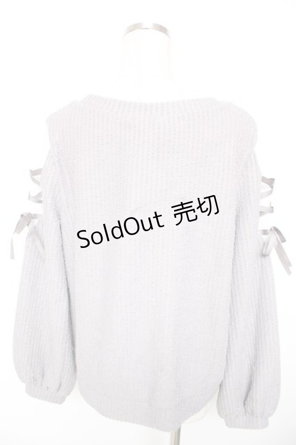 画像2: axes femme / 袖レースアッププルオーバー  ラベンダー Y-26-01-01-033-AX-TO-SZ-ZY (2)