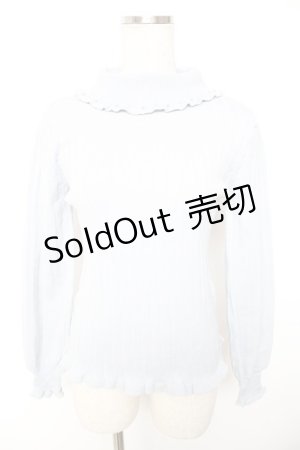 画像: axes femme / タートルラメニットプルオーバー M サックス Y-26-01-01-035-AX-TO-SZ-ZI