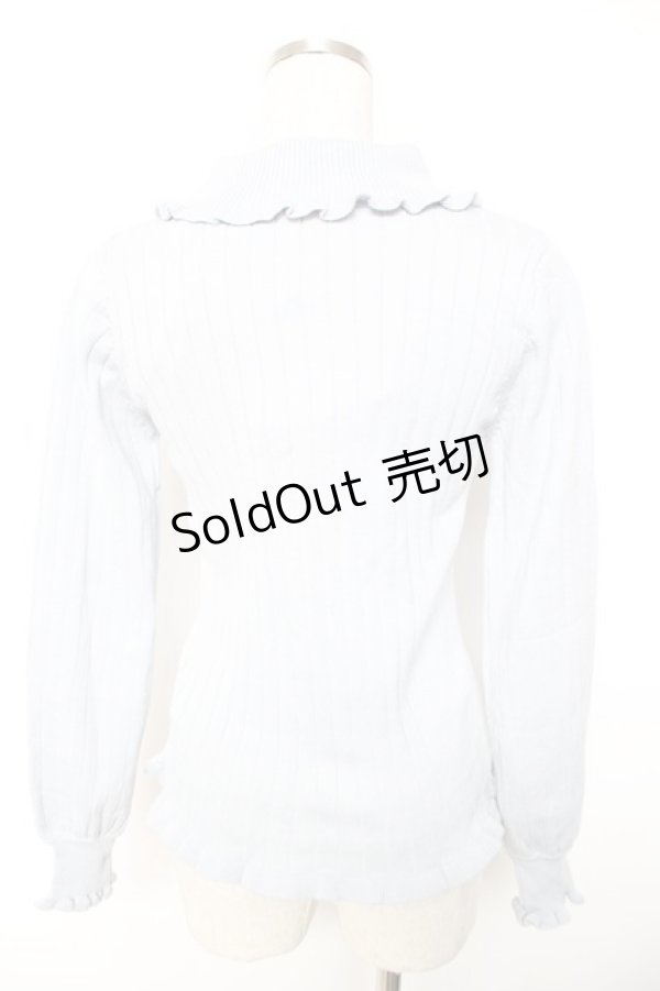 画像2: axes femme / タートルラメニットプルオーバー M サックス Y-26-01-01-035-AX-TO-SZ-ZI (2)