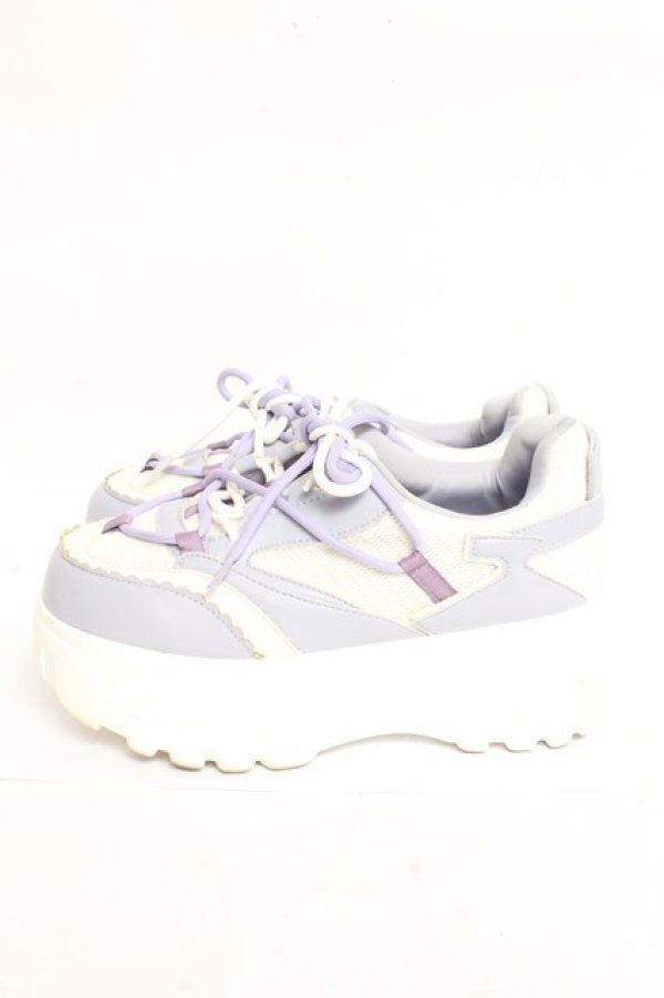 画像2: axes femme POETIQUE / 切替え厚底スニーカー L ラベンダー Y-26-01-05-043-AX-SH-SZ-ZY (2)