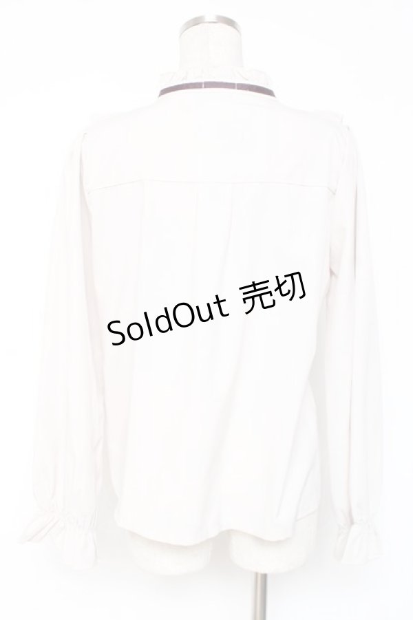 画像2: axes femme / 薔薇刺繍ハイネックブラウス M ピンク Y-26-01-05-047-AX-BL-SZ-ZY (2)