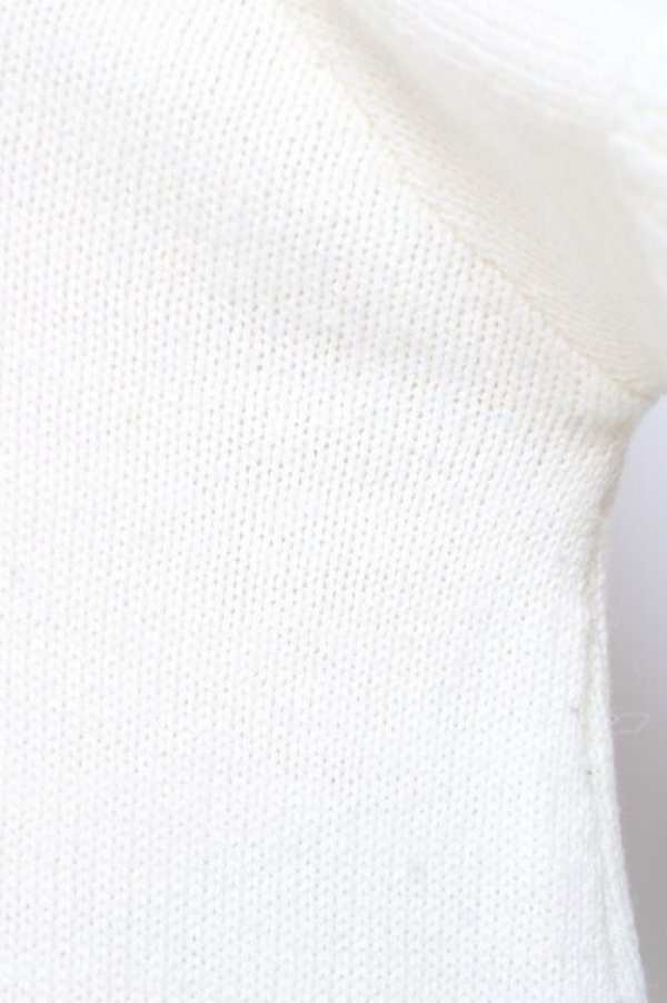 画像3: axes femme / リボン付き袖フリルニットワンピース F 白 Y-26-01-05-048-AX-OP-SZ-ZY (3)