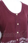 画像3: axes femme / メロディー刺繍カーディガン M ワイン Y-26-01-05-053-AX-TO-SZ-ZY (3)