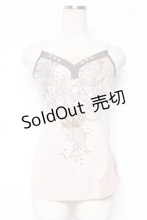 画像: OZZ ANGELO / プリントキャミソール  ベージュ Y-26-01-05-056-OO-TO-SZ-ZY