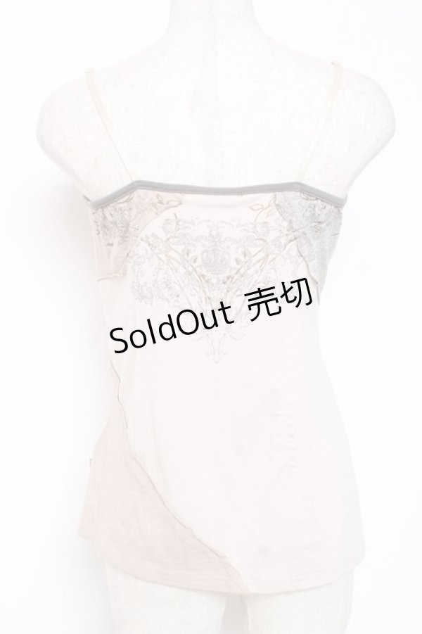 画像3: OZZ ANGELO / プリントキャミソール  ベージュ Y-26-01-05-056-OO-TO-SZ-ZY (3)