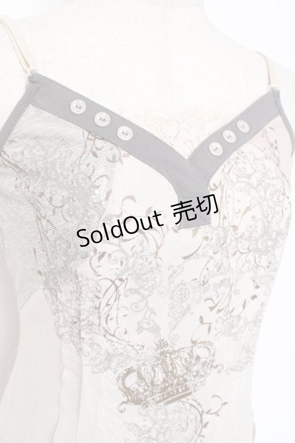 画像4: OZZ ANGELO / プリントキャミソール  ベージュ Y-26-01-05-056-OO-TO-SZ-ZY (4)