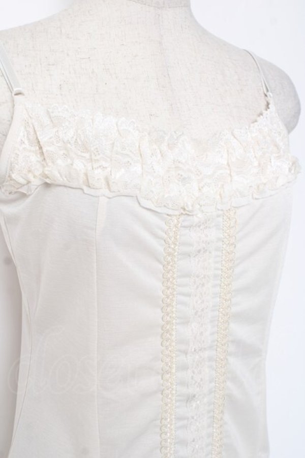 画像4: Ozz oneste / 薔薇×十字刺繍キャミソール  白 Y-26-01-05-057-OO-TO-SZ-ZY (4)